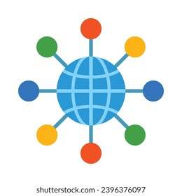 Networking Vector Flat Icon For Personal And Commercial Use.
