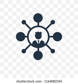 Networking vector icon isolated on transparent background, Networking logo concept