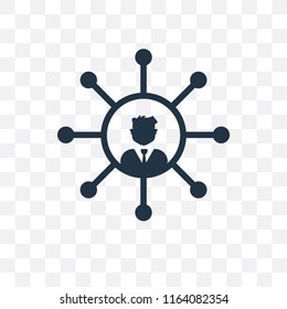 Networking vector icon isolated on transparent background, Networking logo concept