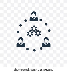 Networking vector icon isolated on transparent background, Networking logo concept