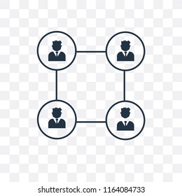 Networking vector icon isolated on transparent background, Networking logo concept