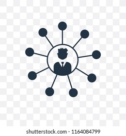 Networking vector icon isolated on transparent background, Networking logo concept