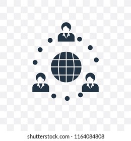 Networking vector icon isolated on transparent background, Networking logo concept