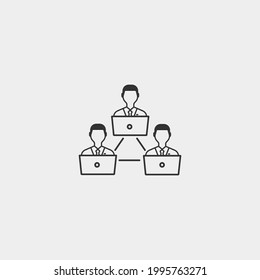 Networking vector icon for web and design