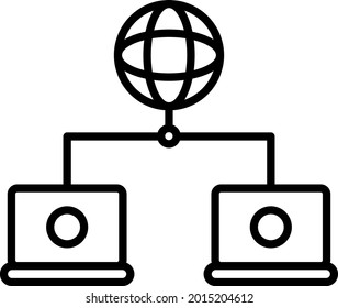 Networking Vector Line Icon Design
