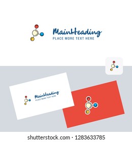 Networking vector logotype with business card template. Elegant corporate identity. - Vector