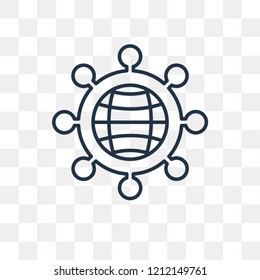 Networking vector outline icon isolated on transparent background, high quality linear Networking transparency concept can be used web and mobile