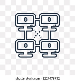 Networking vector outline icon isolated on transparent background, high quality linear Networking transparency concept can be used web and mobile