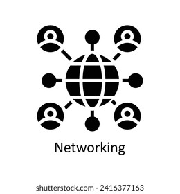 Networking vector Solid icon style illustration. EPS 10 File