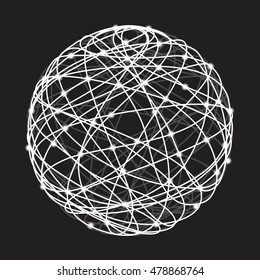Networks - Abstract Technology Futuristic Globe Design. Globalization concept.