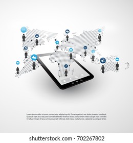 Networks - Business Connections - Social Media Concept Design - Internet of Things