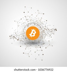 Networks - Business and Global Financial Connections, Cryptocurrency, Bitcoin Trading, Online Banking and Money Transfer Concept Design, Vector Illustration