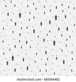 Networks, Business, Social Media  Connections - Pattern Background