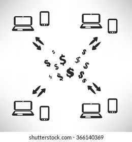 Networks - Buy and Sell Online - Graphic Design Concept