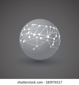 Redes, conexiones - Diseño de globo