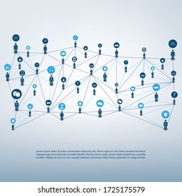 Networks - Connections - IoT, Cloud Computing, Social Media Concept Design
