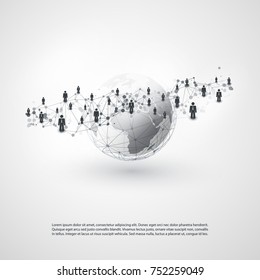 Networks - Global Business Connections - Social Media Concept Design