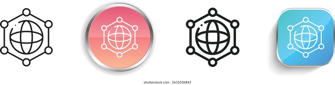networks icon. Thin Linear, Regular and Button Style Design Isolated On White Background