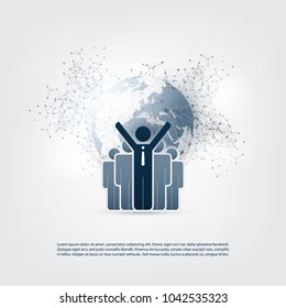 Networks - Online Business Connections, Remote Work Concept Design