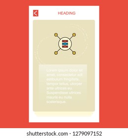 Networks router mobile vertical banner design design. Vector