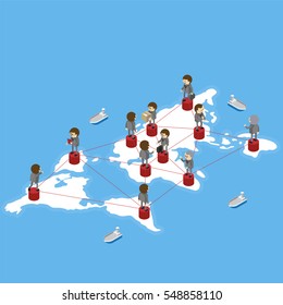 Networks Social Media Concept Design