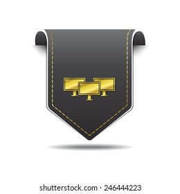 Networrk Icon golden Vector Icon Design