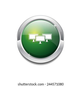 Networrk Icon Green Vector Icon Button