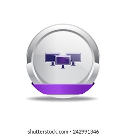 Networrk Icon Purple Vector Icon Button