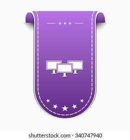 Networrk Icon Violet Vector Icon Design