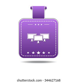Networrk Icon Violet Vector Icon Design