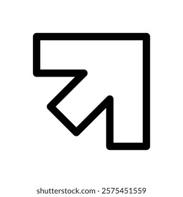 Neubrutalist shape. Editable stroke vector icon.