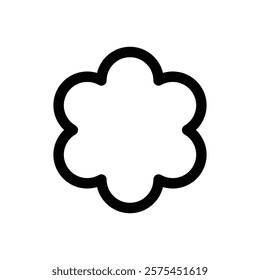 Neubrutalist shape. Editable stroke vector icon.