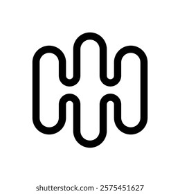 Neubrutalist shape. Editable stroke vector icon.