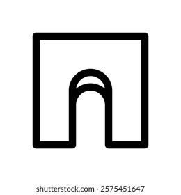 Neubrutalist shape. Editable stroke vector icon.