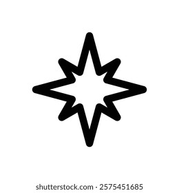 Neubrutalist shape. Editable stroke vector icon.