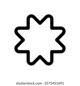 Neubrutalist shape. Editable stroke vector icon.