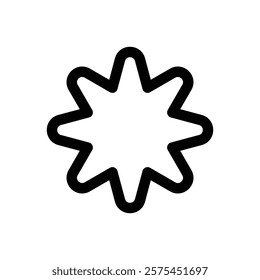 Neubrutalist shape. Editable stroke vector icon.