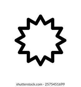 Neubrutalist shape. Editable stroke vector icon.