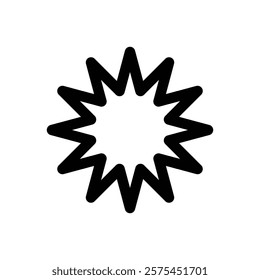 Neubrutalist shape. Editable stroke vector icon.