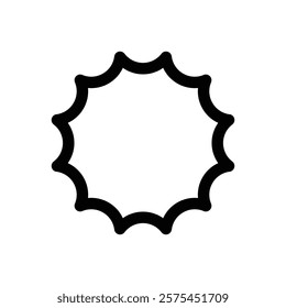 Neubrutalist shape. Editable stroke vector icon.