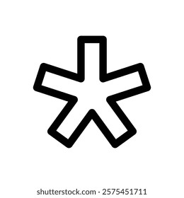 Neubrutalist shape. Editable stroke vector icon.