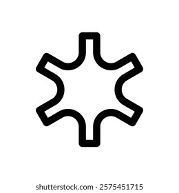 Neubrutalist shape. Editable stroke vector icon.