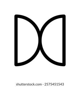 Neubrutalist shapes. Editable stroke vector icon.