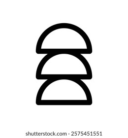 Neubrutalist shapes. Editable stroke vector icon.