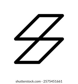 Neubrutalist shapes. Editable stroke vector icon.