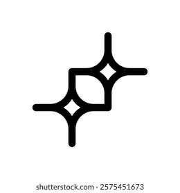Neubrutalist shapes. Editable stroke vector icon.