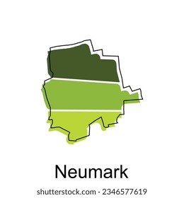 Neumark map. vector map of the German Country. Borders of for your infographic. Vector illustration design template