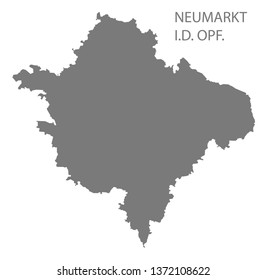 Neumarkt in der Oberpfalz grey county map of Bavaria Germany