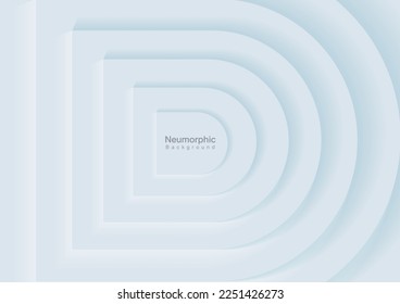 Neumorphic backgrounds and backdrops, curved patterns, white tones, layered, minimal style backgrounds, technology illustrations, modern and business, templates and banners for products.