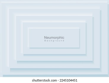 Neumorphic Backgrounds and Backdrops Square pattern, white tone, layered, minimal style background, technology illustration, modern and business, template and banner assembly for products.